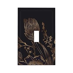 ShinyLuck Boho Line Flowers 1 Gang Light Switch