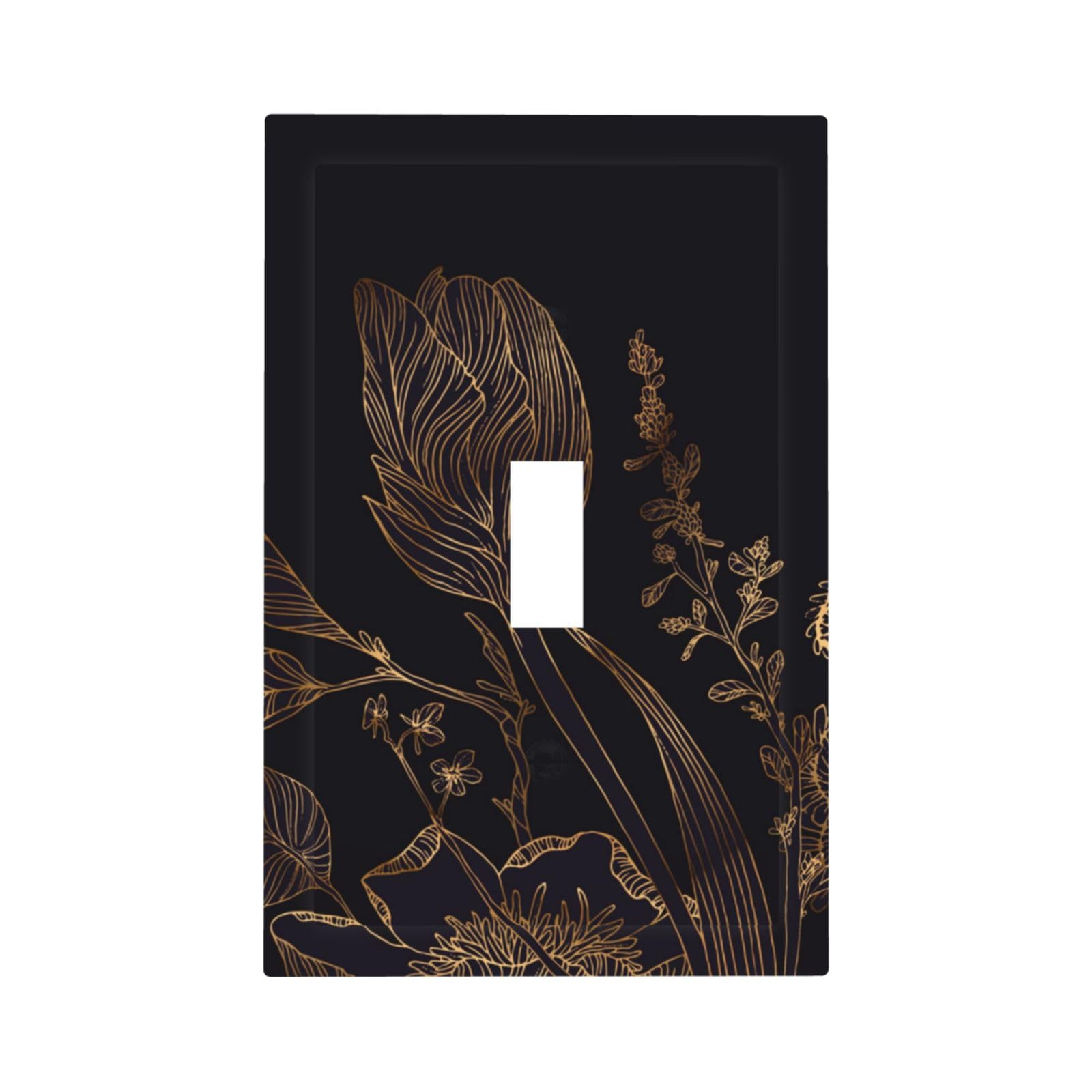 ShinyLuck Boho Line Flowers 1 Gang Light Switch