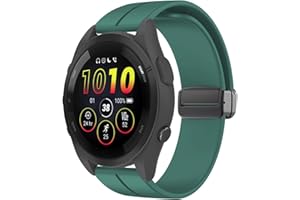 IPARTSONLINE Silicone Magnetic Band Compatible for Garmin Forerunner 265/265s/ 255s/255/Venu 2 18mm 22mm Quick Release Sport Replacement Wristband Strap
