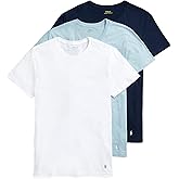 POLO RALPH LAUREN Men's T-Shirt, 3-Pack, Classic Men's Cotton Crewneck Shirts, Moisture-Wicking, (Long, Big & Tall)