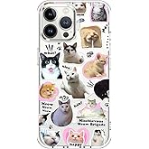 MOSNOVO Case for iPhone 13 Pro Max, [Compatible with Magsafe] [Buffertech 6.6ft Military-Grade Drop Protection] [Anti Peel Off Tech] Clear Phone Case Design - The Cat Brigade
