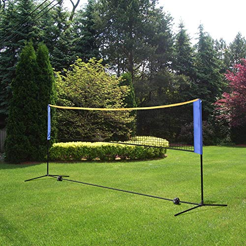 femor Portable Badminton Tennis Net - 13 ft Net for Soccer Tennis, Kids Volleyball, Beach Ball - Sports Net with Poles & Carrying Bag for Indoor, Outdoor, Beach, Backyard