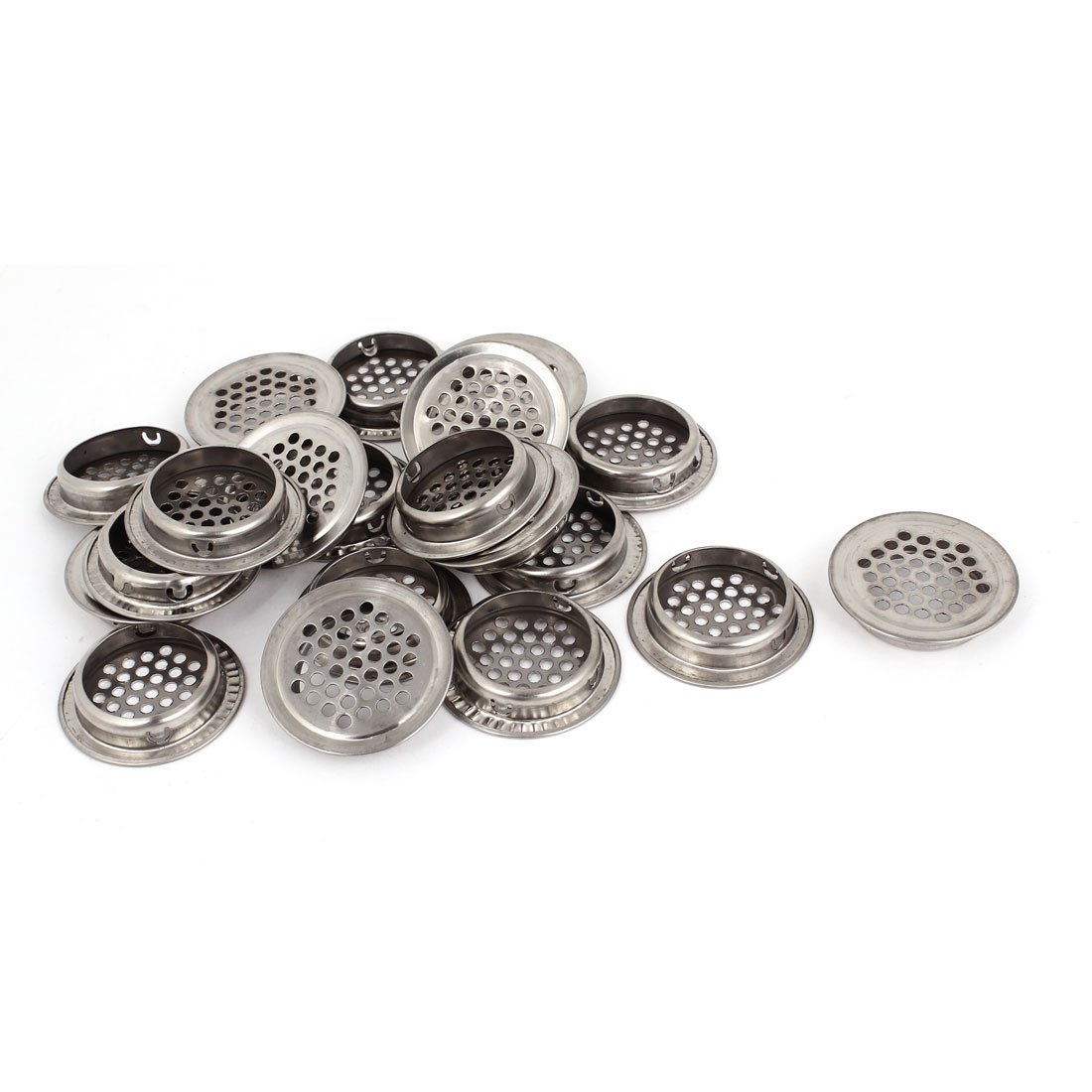 sourcing map 20pcs 35mm Diameter Round Mesh Cabinet Air Vent Louver Cover