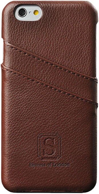 iPhone 6 Plus Coated Leather Case with Slots for Bank Cards, Ultra Slim Cover by Simons of London