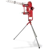 Heater Sports Deuce 95 MPH Adjustable Baseball Pitching Machine with Automatic Ball Feeder &ndash; Delivers Fastballs &amp; Curveballs, Compatible with Pitching Machine &amp; Real Baseballs, Ideal for All Ages.