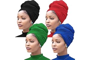 Nonbongoy Head Wraps for Black Women Stretch Turban Headwraps Scarf Hair Wraps Head Scarf for Locs Braids