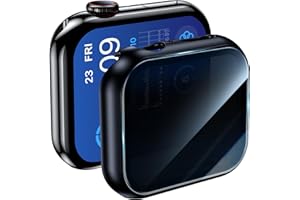 Uyiton 2 Pack for Apple Watch SE/6/5/4 44mm Privacy Screen Protector Case, [28°Privacy Angle][Touch Sensitive][Not Easy to Break] 9H+Tempered Glass Bumper Cover for iWatch 44 mm Accessories