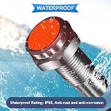 Xiatiaosann 10x 6mm 12-24V LED Indicator Light 5 Color Waterproof Metal Panel view 5