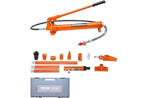 VEVOR Porta Power Kit, 10 Ton Load, Portable Hydraulic Jack with 4.6 ft Extended Oil Hose, Long Handle Design, Auto Body Frame Repair Kit with Portable Storage Case for Car Repair, Truck, Farm