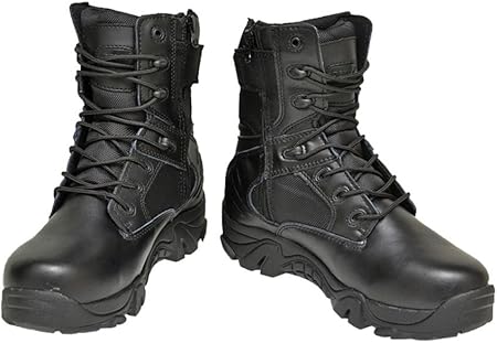 Amazon Co Jp De 米軍 8インチ サイドジッパー ミリタリーブーツ タクティカルブーツ ブラック 黒色 27 0cm おもちゃ