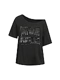 RoseSeek Women's Off The Shoulder Tops Graphic Goth