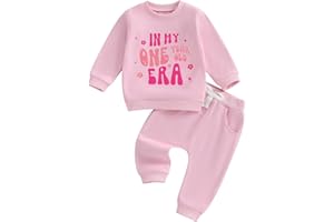 WZTYYDS Baby Girl First Birthday Outfit In My One Year Old Era Sweatshirt Fall Long Sleeve 1st Birthday Shirt Pants Set