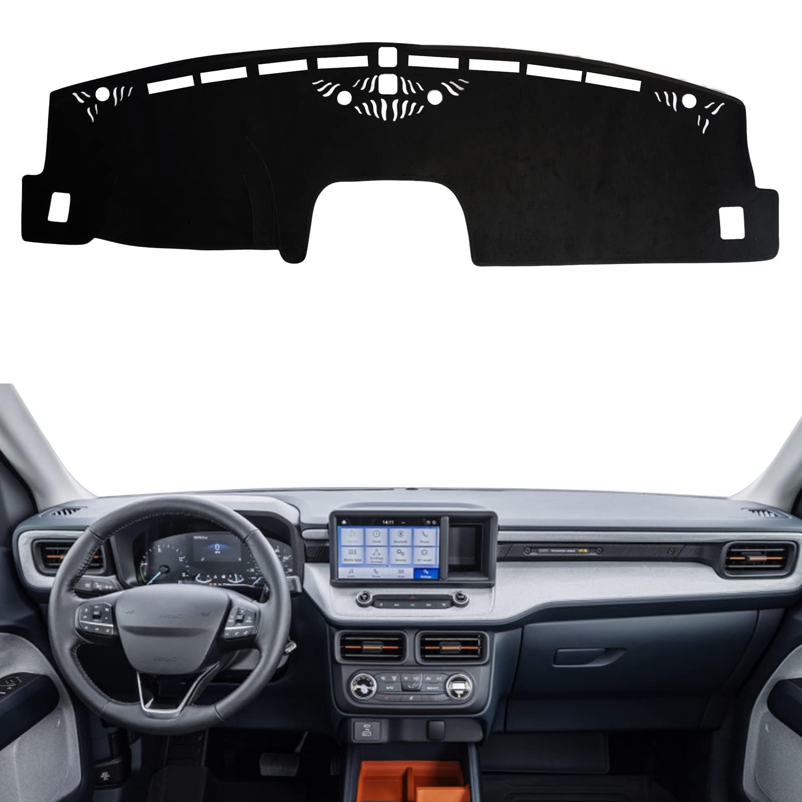 Photo 1 of Donpida Dash Cover Mat Custom Interior Center Console Compatible with Ford Maverick 2022-2025 Dashboard Cover Pad Carpet Protector