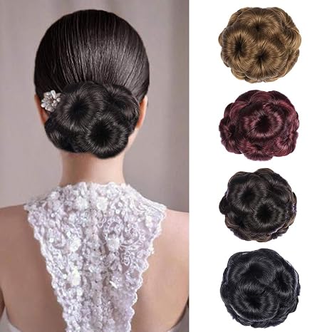 Brown Quick Wig Chignon Pony Tail Updo Hair Bun Extensions