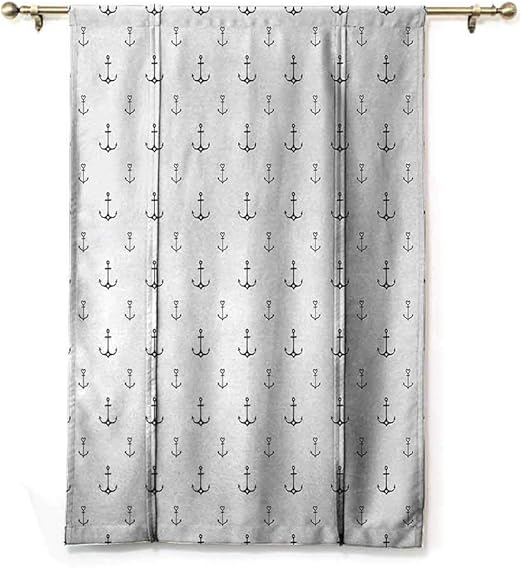 Amazon Com Zlmqwanxx Simple Curtain Anchor Hand Drawn Nautical