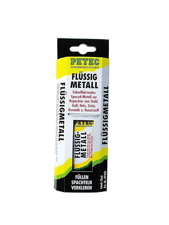 Petec Flüssigmetal Metallspachtel Spachtelmasse 25ml