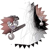 Vacaonio Boho Heart Pearl Drop Earrings Silver Crystal Heart Earrings Cz Heart Stud Earrings Rhinestone Heart Stud Earrings Bridal Pearl Drop Earrings Jewelry for Women