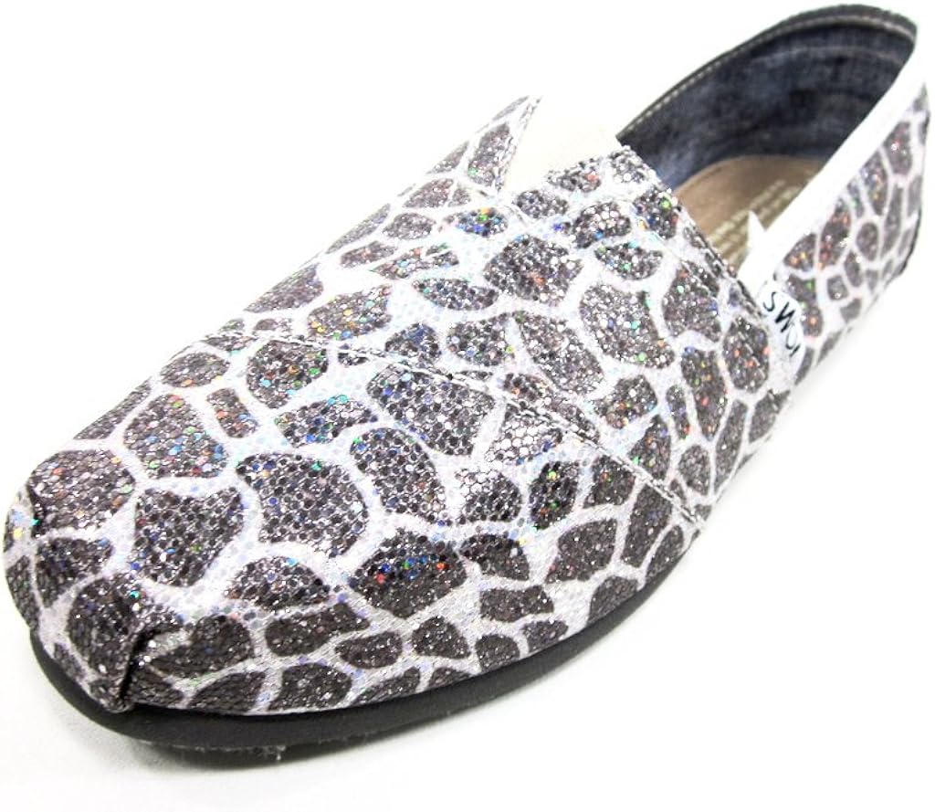 toms silver glitter women's classics