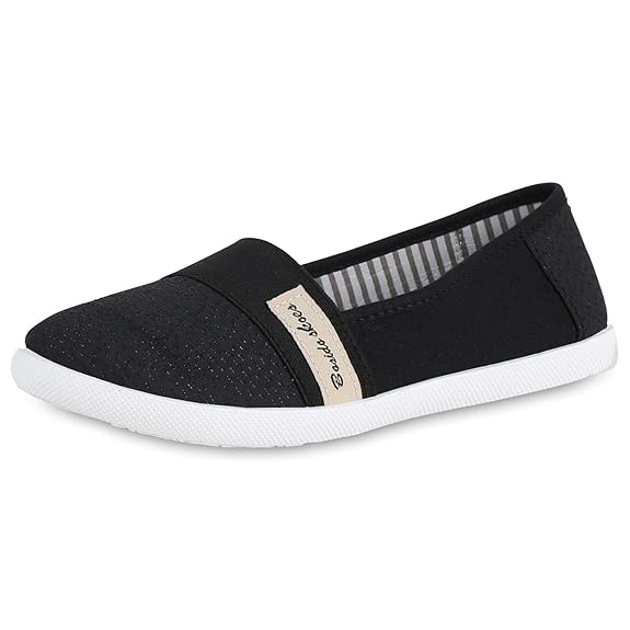 SCARPE VITA Damen Slipper Slip Ons Spitze Blumen
