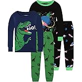 Dolphin&Fish Boys Pajamas 4Piece Toddler Kids Pjs Sets Cotton Toddler Clothes Sleepwears