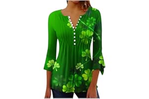 YAFINMO Womens Tunic Tops Trendy Vintage Boho Shirts Bell Sleeve Notch V Neck t-Shirt 2024 Casual Summer Blouse Empire Waist