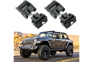 LETINGFAR Fit for Jeep Wrangler Hood Latches - Adjustable Hood Lock Catches Kit Compatible with Jeep Wrangler JK JL 2007-2023 and Jeep Gladiator JT 2020-2024, Secure and Stylish Hood Latch (Black)