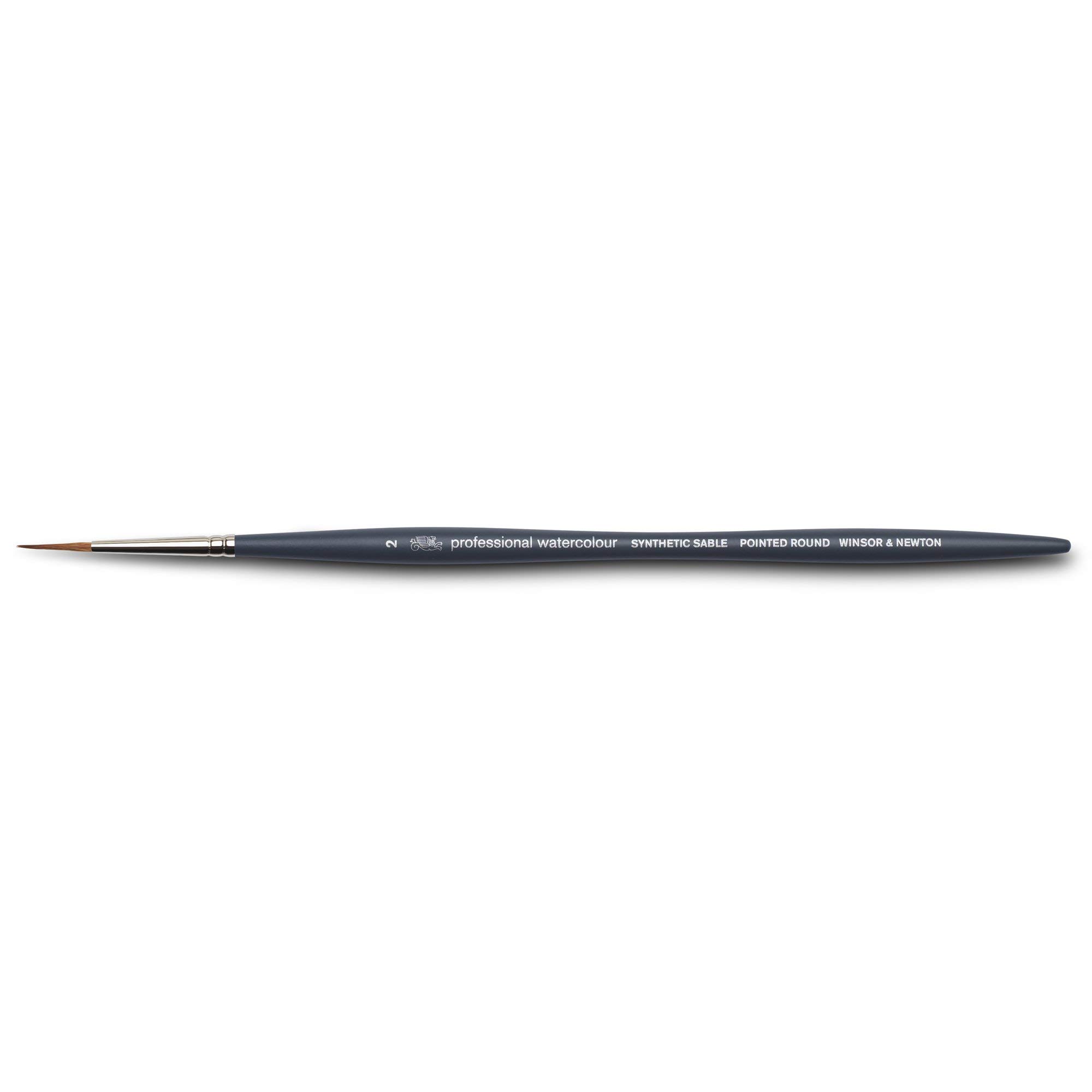 Winsor & Newton 5011202 Professional Watercolour Brush, Painting Brush for Watercolour Paints with Synthetic Fibres, Ergonomic Handle, Durable and Dimensionally Stable, Short Handle, Round Brush
