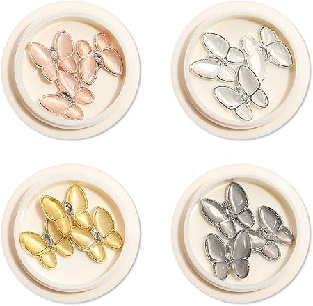 Amazon ネイルパーツ バタフライ ジュエリーパーツ レジンパーツ ネイルアート Uvレジンアクセサリー レジン用 ネイルパーツ 4個セット Zooyi パール 通販