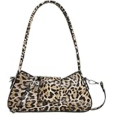Leopard Print Purses and Handbags Cheetah Print Hobo Shoulder Bag Y2k Leopard Crescent Tote Bag Cheetah Clutch Purse