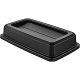 AmazonCommercial Double Flip Lid for 23 Gallon Commercial Slim Trash Can, Black