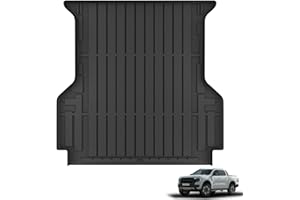 KARPAL Truck Bed Mat for Ford Ranger 2024 2025 2026 (5FT, 59.6" Bed), All Weather TPE Truck Bed Liner Cargo Trunk Accessories for Ranger