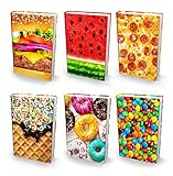 BOOK SOX Stretchable Book Cover: JUMBO EATS 'N TREATS Value Pack of 6 Jackets Fit Hardcover Textbooks up to 9