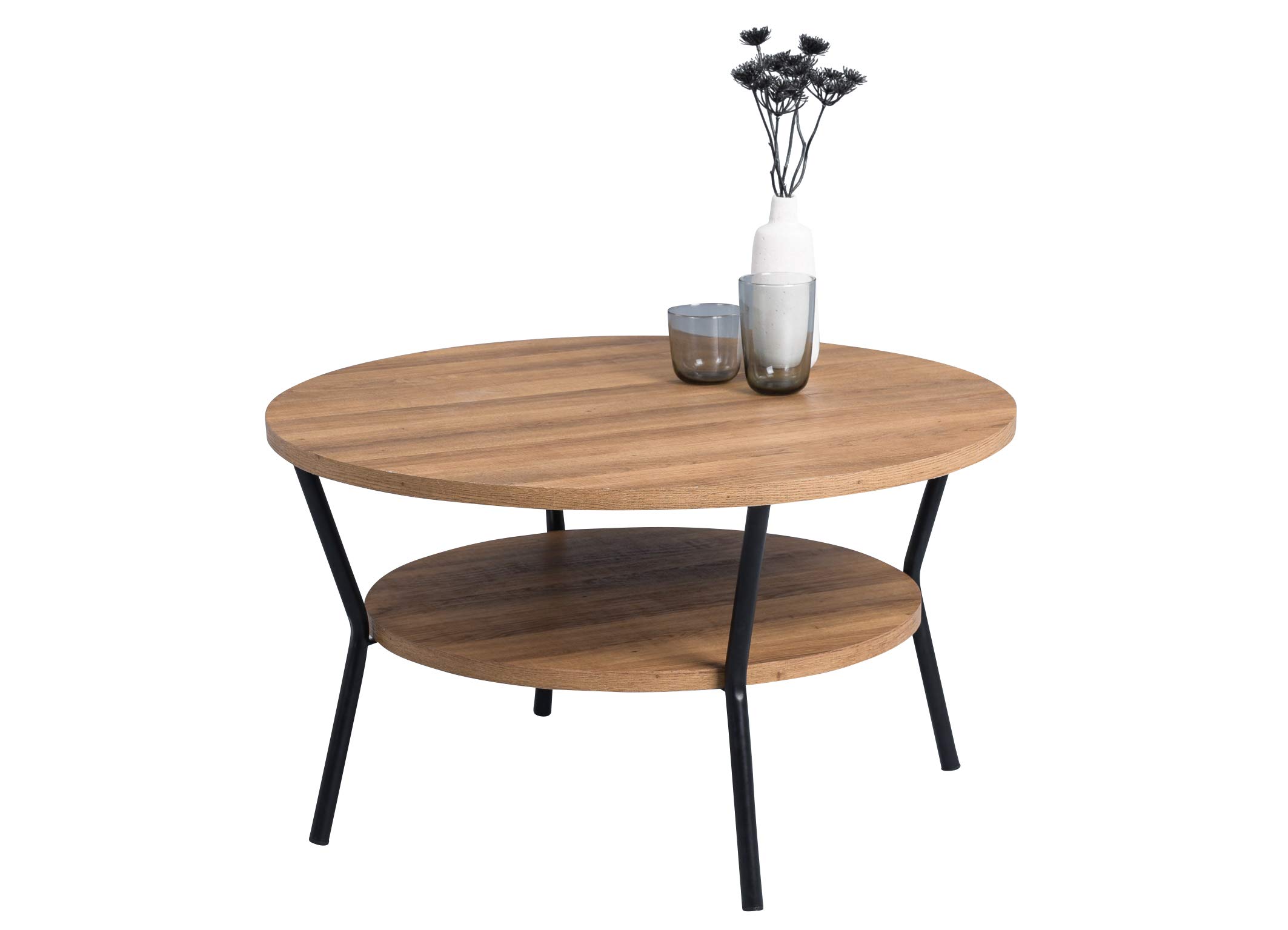 M2 Kollektion Aurora Coffee Table MDF Diameter 80 cm Height 45 cm Brown