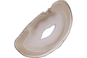 dssmboom Set of 10 Natural Agate Slices Stone for Home Decoration Place Cards, Irregular Geode Agate Stone for Jewelry Making, Natural Color