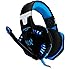VersionTech G2000 Stereo Gaming Headset for PS4, Bass Over-ear Headphones with Mic and LED Lights for Laptop PC Computer Smartphones(Blue)