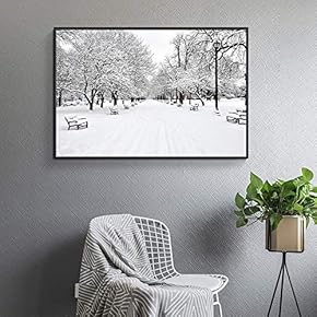 Floating Framed for Living Room Bedroom Black and...