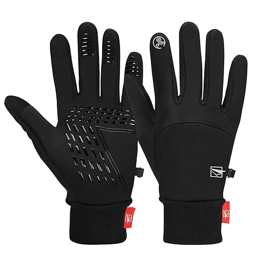 Winter Gloves for Women Men Running, Windproof Touchscreen Warm