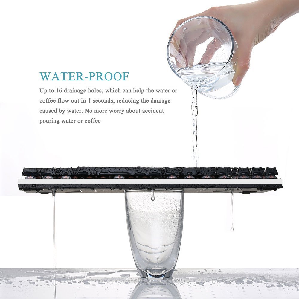 Wired Gaming Keyboard,Horsky USB Backlit LED Rainbow Light Illuminated Professional Membrane Mechanical Feeling Keyboard for PC and Mac Gamer with 104 Keys OEM Keycaps Waterproof Black