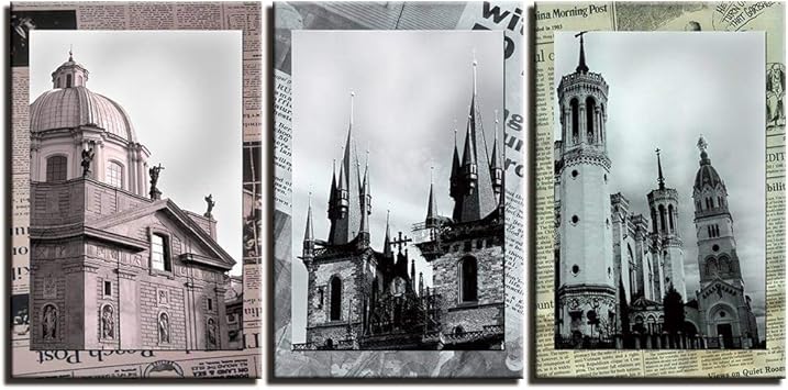 3 murales de lona Carteles e impresiones 3 paneles Lienzo Pintura