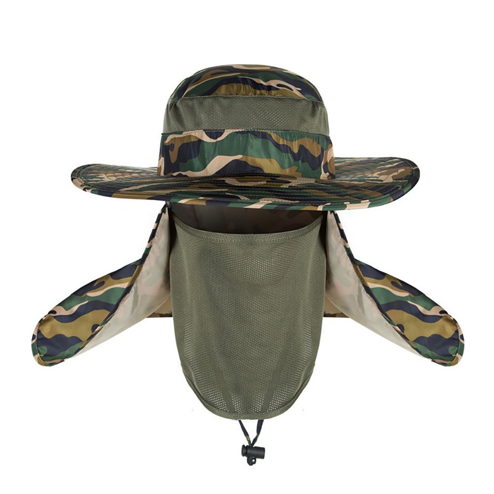 グリーンカモ Green Camo Sunキャップ釣り帽子メンズレディース Sunの帽子ワイドつば 360 Sun保護取り外し可能なネックフラップ 面カバーマスク ミリタリーメッシュboonie帽子ハイキング釣りのヤードガーデン作業 B07dgt3gjy Panaoxf Uv 帽子 代引き手数料無料
