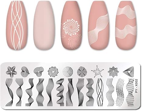 Amazon Co Jp ネイルアートステッカー プレートテクスチャシリーズのテンプレートネイルデザインのスタンプステンシルツールステンレス鋼のネイル アートイメージプレートをスタンピングネイル Color Py X002 ホーム キッチン