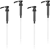 Syrup Pump for 375 mL and 12.7 oz Bottles, 4 Pack | Pump Dispenser, Fits Compatible Coffee Syrup And Flavoring Bottles, For Beverage Bars, Cafes And Home Coffee Stations
