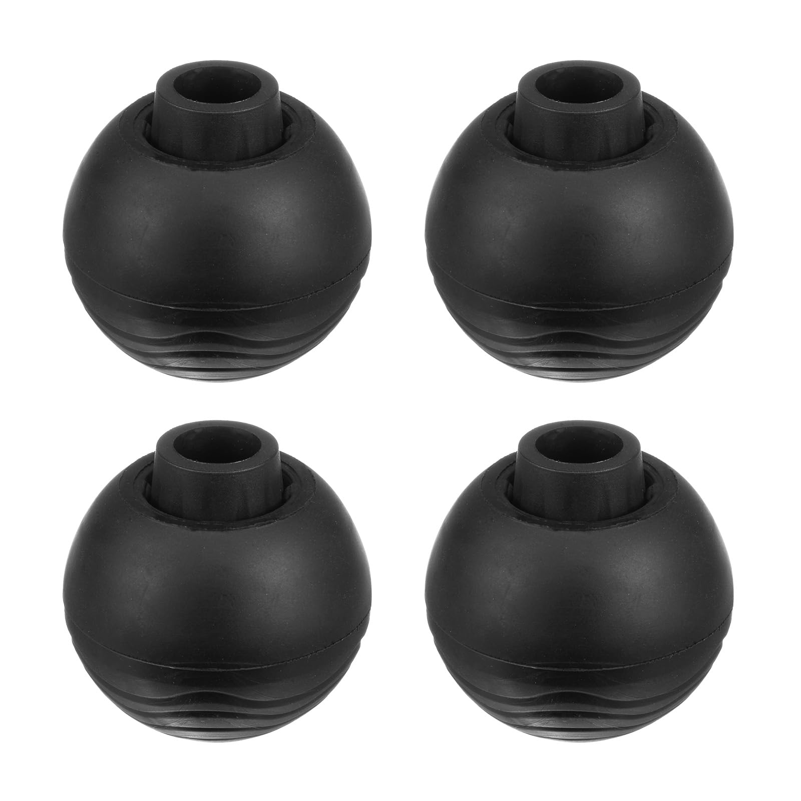 M METERXITY 4-Pack Camping Chair Foot Pads, 14mm Rubber Anti-Sinking Folding Camp Chair Replacement Feet for Fishing/Hiking/Picnic/Hardwood Floors/Tile/Outdoor Chair Leg Caps [Black]