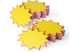 200Pcs Blank Star Retail Sale Signs Sales Price Label Tags for Real Estate and Garage Sales, Fundraising, Stores, Commerce by HRLORKC