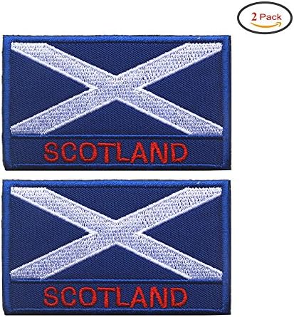 X.Sem Scotland Flag Patch - 2 Pack Tactical Patches Embroidery Morale Emblem