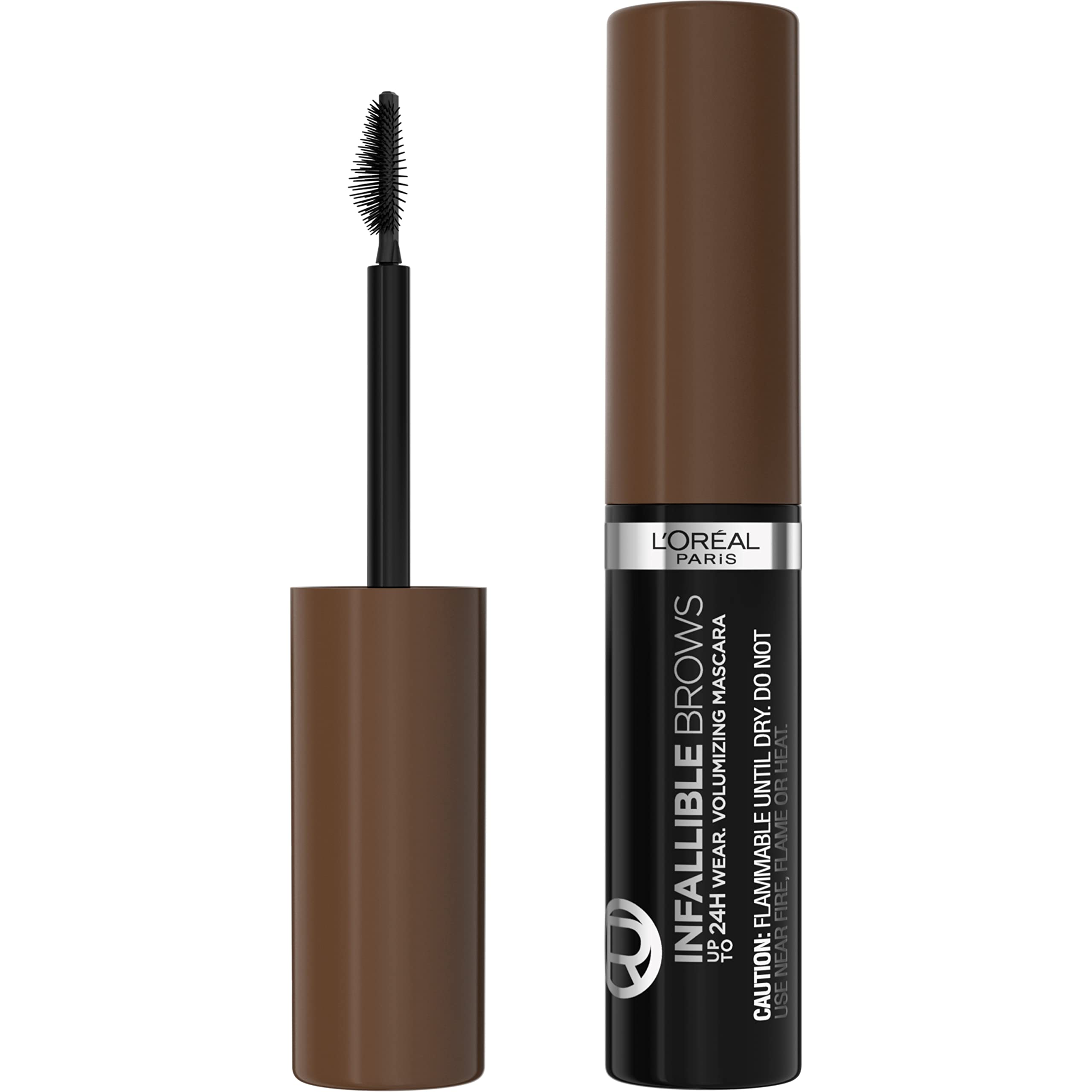 Photo 1 of L'Oreal Paris Infallible Volumizing 24H Wear Brow Mascara, Long Lasting Eyebrow Makeup for 2X Fuller Eyebrows, 5.0 Brunette, 0.13 Fl Oz
