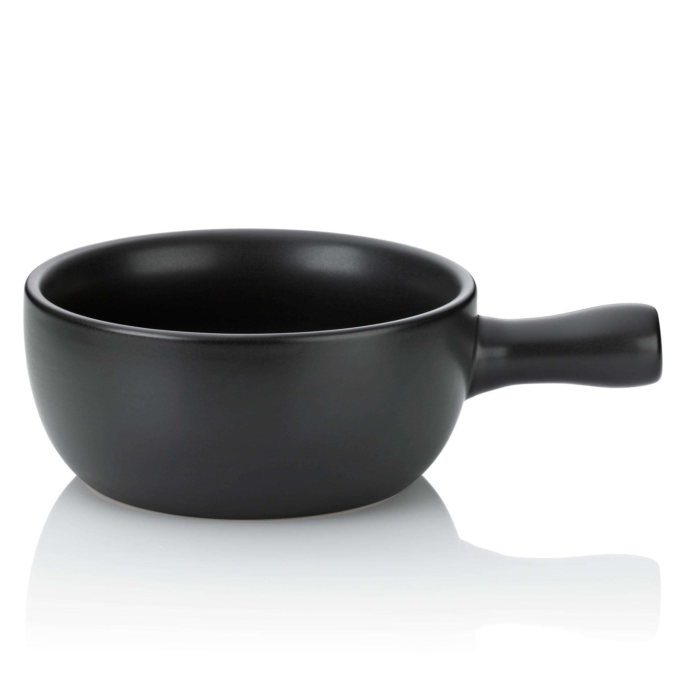 kela Cheese Fondue Pot Ceramic, Replacement Pot for Cheese Fondue Set Natura, caquelon Cheese Fondue Pot Ø 22.5 cm, Fireproof, Black