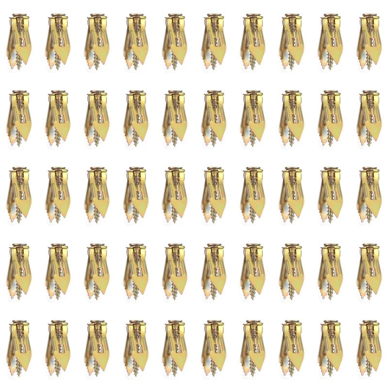 Aoktorkit 50 Sets Hammer Drive Anchor M4*35 Plasterboard Fixings Screws Cavity Wall Fixing for Drywall Gypsum Board