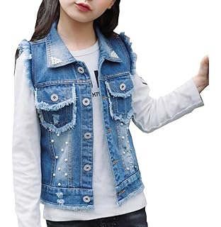 little girl jean vest