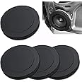 Sinytuto 4 PCS Car 6.5" Audio Speaker Bass Foam Gasket, 5.5" ID 7.6" OD Enhanced Stereo Sound Modification Accessory, Slow Rebound Door Sound Insulation Seal Ring, Universal for Cars (Black)